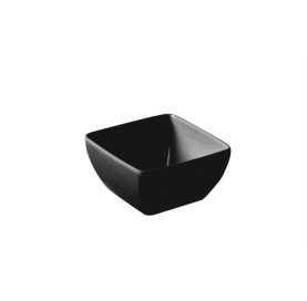 Kwadratowa miska z melaminy czarna 190x190 mm
